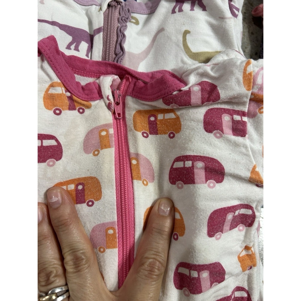 Kickee Pants Lot Footie Pajamas PJs Baby Girls Size 6-12 M - Picture 2 of 10